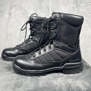 Bates Tactical Boots Women 9 Black Side Zip Leather Nylon Duty Boots E02261